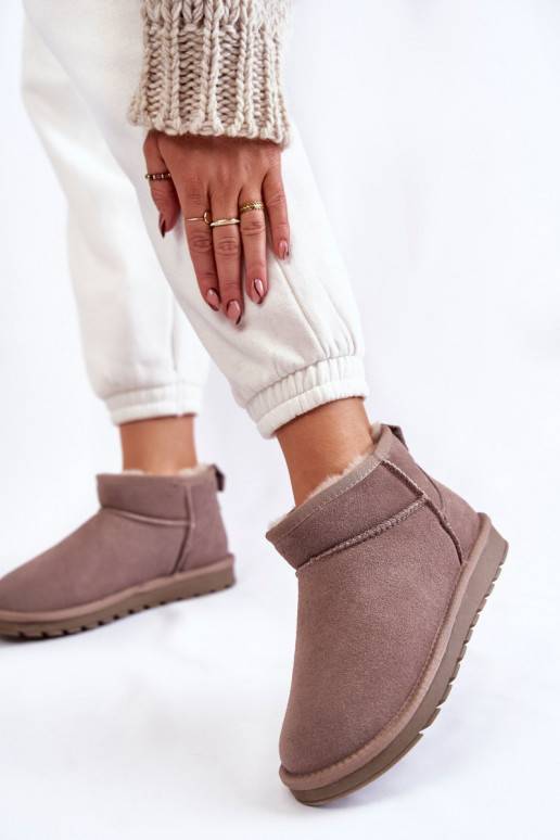 semišové sněhule v šedé barvě Shelie semišové sněhule v šedé barvě Shelie