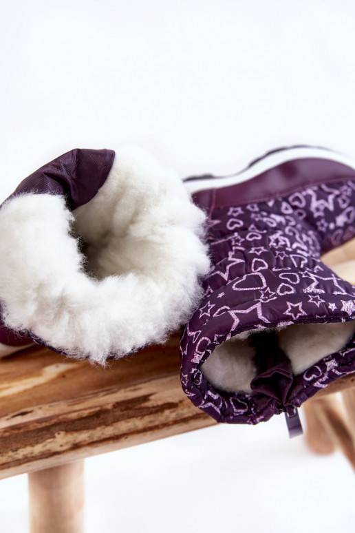 Dětské sněhule ve fialové barvě Terra Dětské sněhule ve fialové barvě Terra