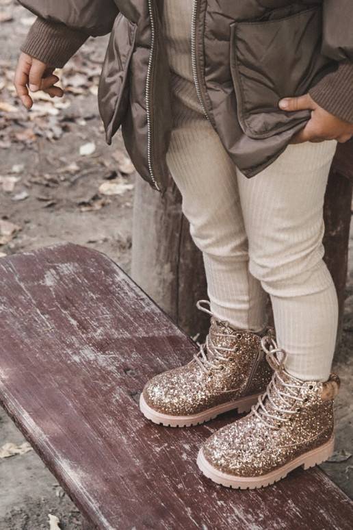 Třpytivé hřejivé dětské kozačky v... Třpytivé hřejivé dětské kozačky v...