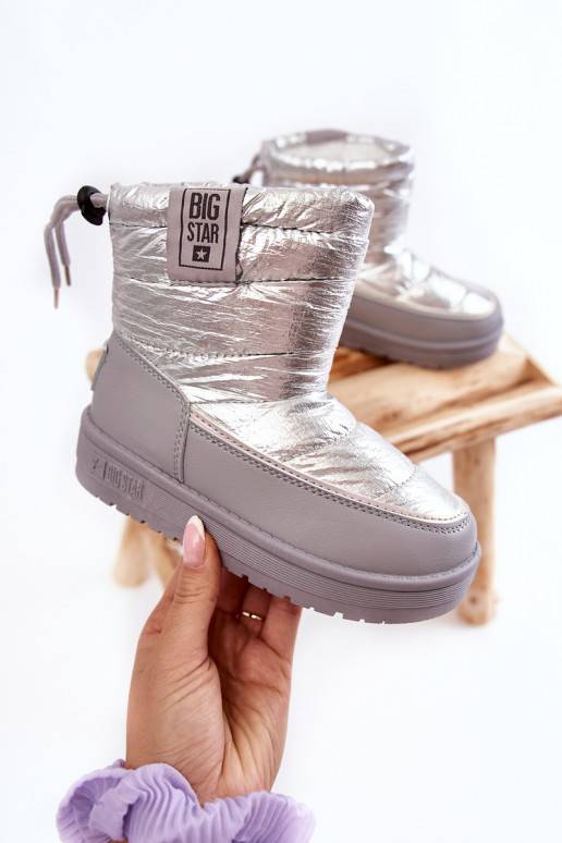 Šedostříbrné dětské sněhule Big Star