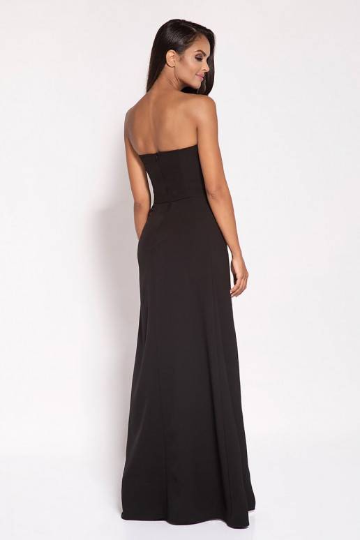 Juodos spalvos suknelė su banteliu iš...