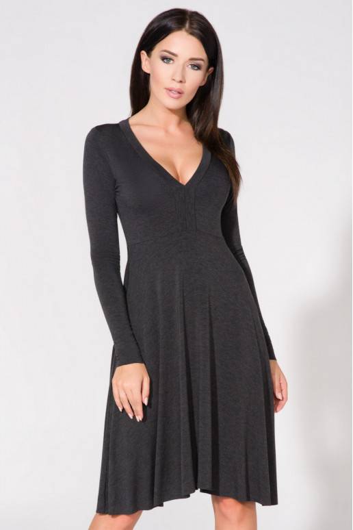 Šedé večerní šaty model Tessita