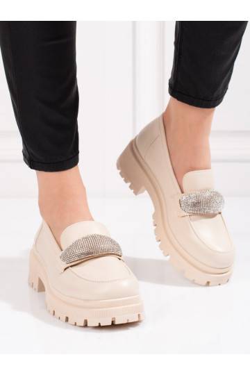 Polobotky dámské z eko kůže Shelovet béžová