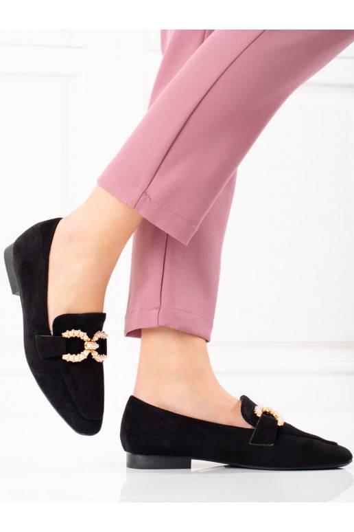 Mokasíny dámské Shelovet černé se zdobením