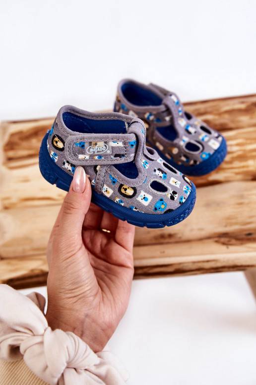 Boty/pantofle Befado šedé barvy Boty/pantofle Befado šedé barvy