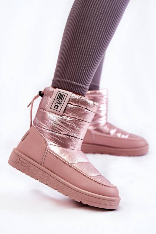 Dámské růžové zateplené sněhule Big Star Dámské růžové zateplené sněhule Big Star