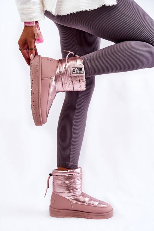 Dámské růžové zateplené sněhule Big Star Dámské růžové zateplené sněhule Big Star