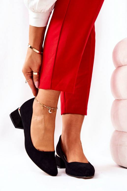 Černé semišové dámské boty Černé semišové dámské boty
