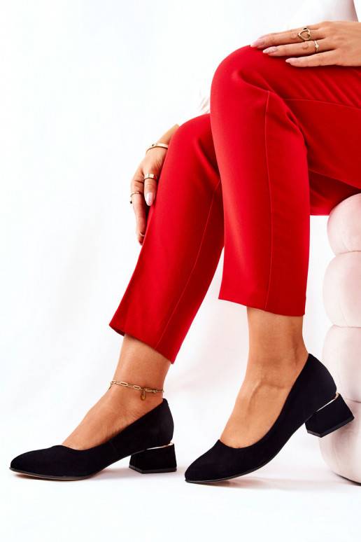 Černé semišové dámské boty Černé semišové dámské boty