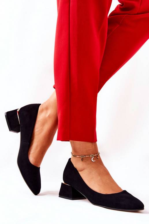 Černé semišové dámské boty Černé semišové dámské boty