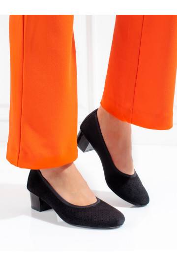 Dírkované dámské lodičky Potocki černé