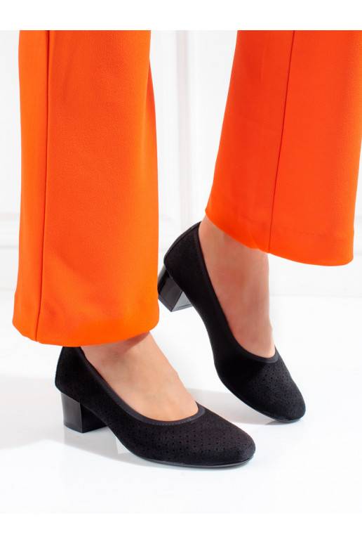 Dírkované dámské lodičky Potocki černé