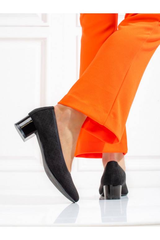 Dírkované dámské lodičky Potocki černé