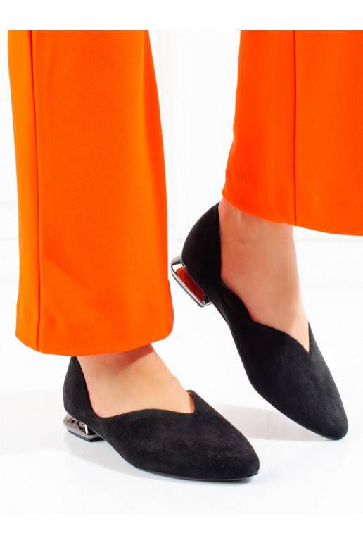 Dámské semišové baleríny Potocki černé