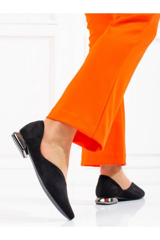 Dámské semišové baleríny Potocki černé