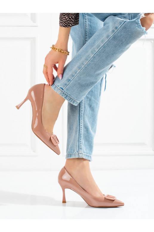 Dámské lodičky Vinceza s ozdobou béžové