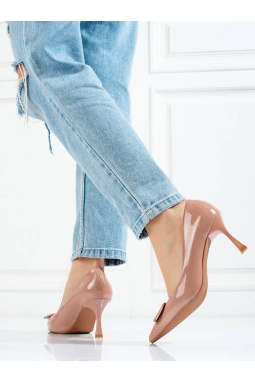 Dámské lodičky Vinceza s ozdobou béžové