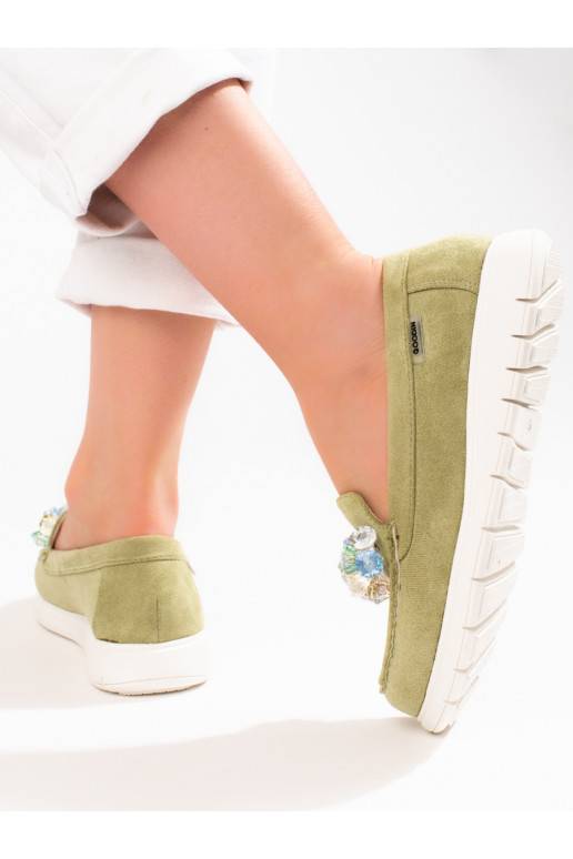 Dámské mokasíny na platformě Shelovet zelené