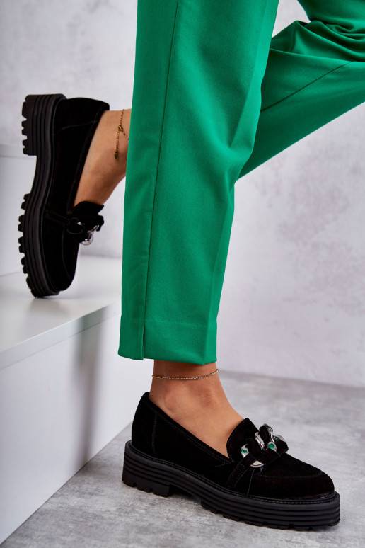 Černé semišové boty Laura Messi Černé semišové boty Laura Messi