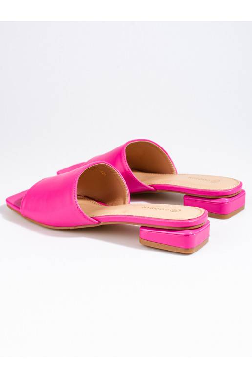 Dámské klasické růžové nazouváky na podpatku Shelovet 