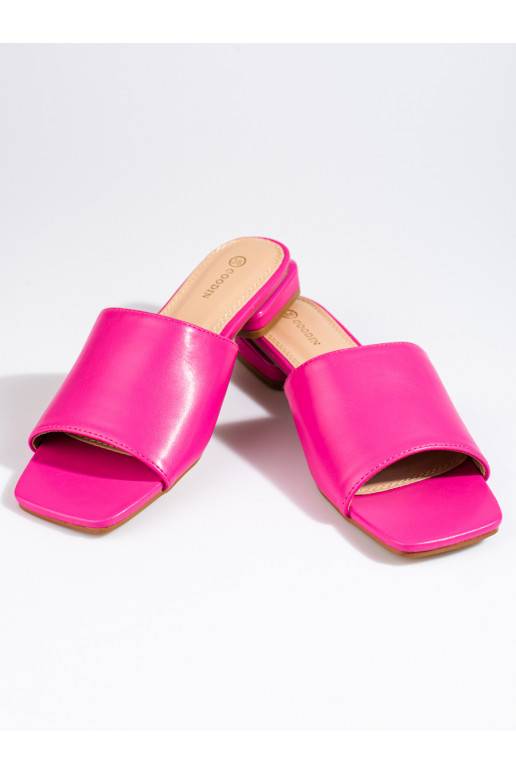 Dámské klasické růžové nazouváky na podpatku Shelovet 