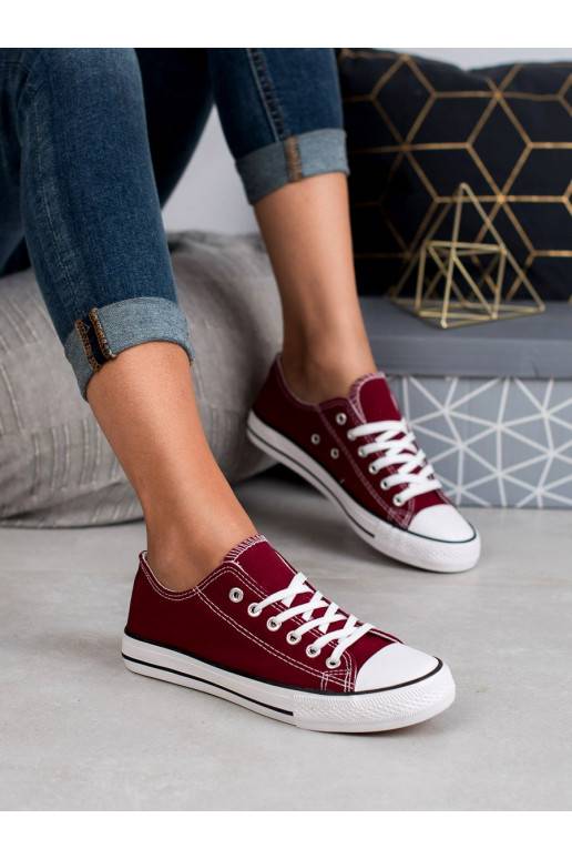 Klasické bordó tenisky Shelovet