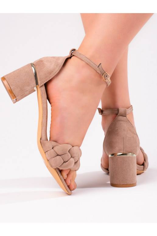 Béžové dámské sandály Shelovet