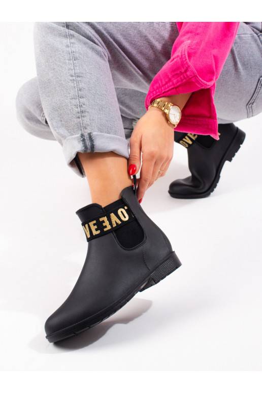 Dámské černé nízké holínky Shelovet