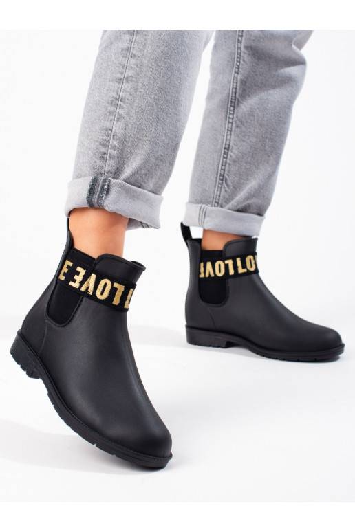 Dámské černé nízké holínky Shelovet