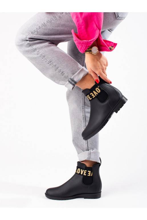 Dámské černé nízké holínky Shelovet