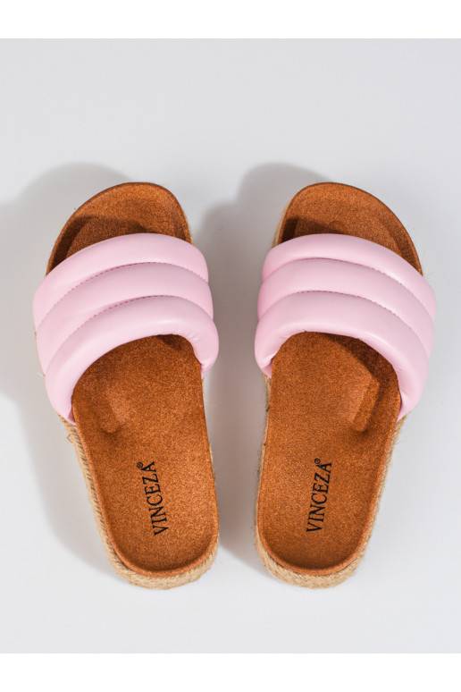 Dámské nazpuváky espadrilky na hrubé podrážce Vinceza růžové