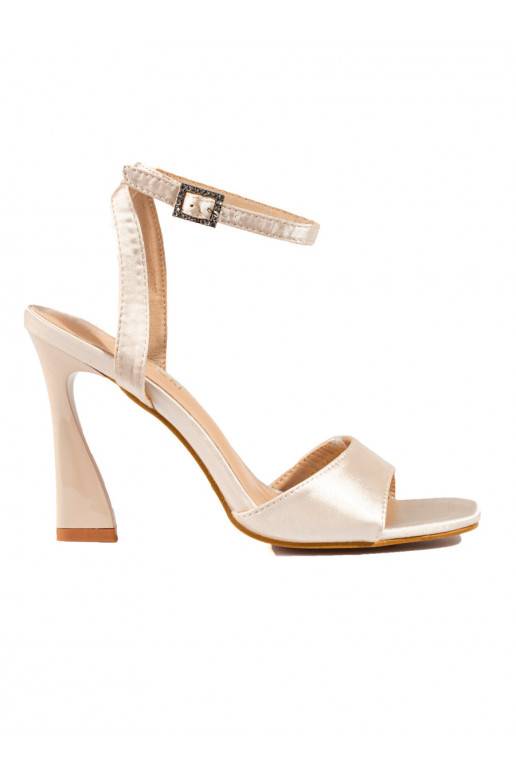 Dámské sandály na vysokém podpatku Potocki zlato-béžové