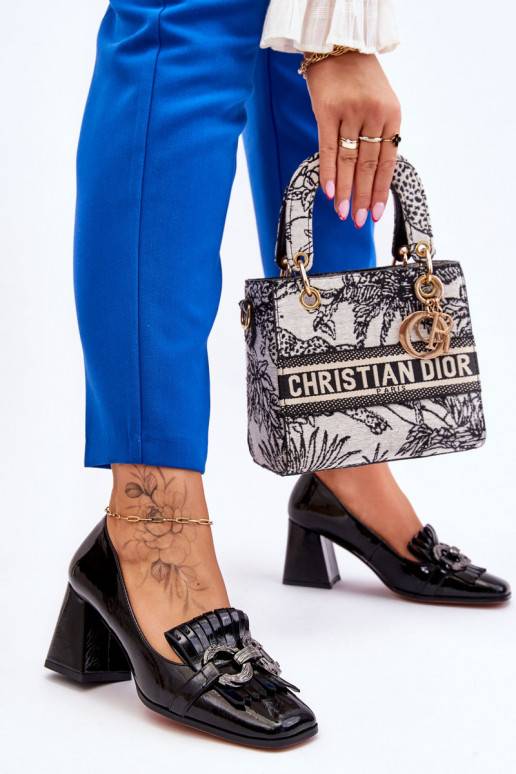 Černé boty Mercy s podpatkem pro ženy Černé boty Mercy s podpatkem pro ženy