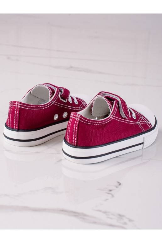 Tenisky chlapecké Vico textilní bordové