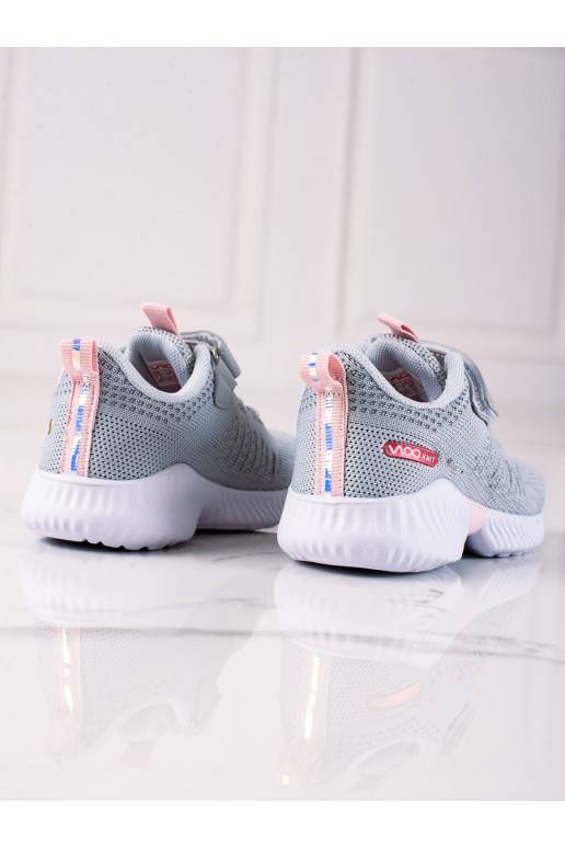 Sneakersy dětské dírkované světlo šedé