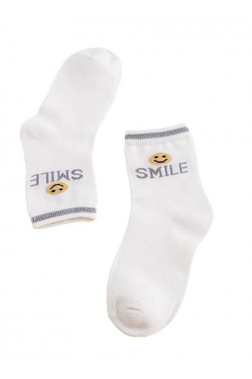 Dětské ponožky Shelovet bílé Smile