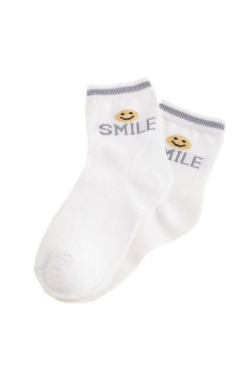 Dětské ponožky Shelovet bílé Smile 2