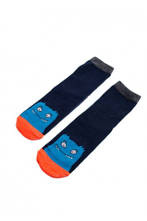 Chlapecké ponožky Shelovet tmavě modré příšerky Chlapecké ponožky Shelovet tmavě modré příšerky