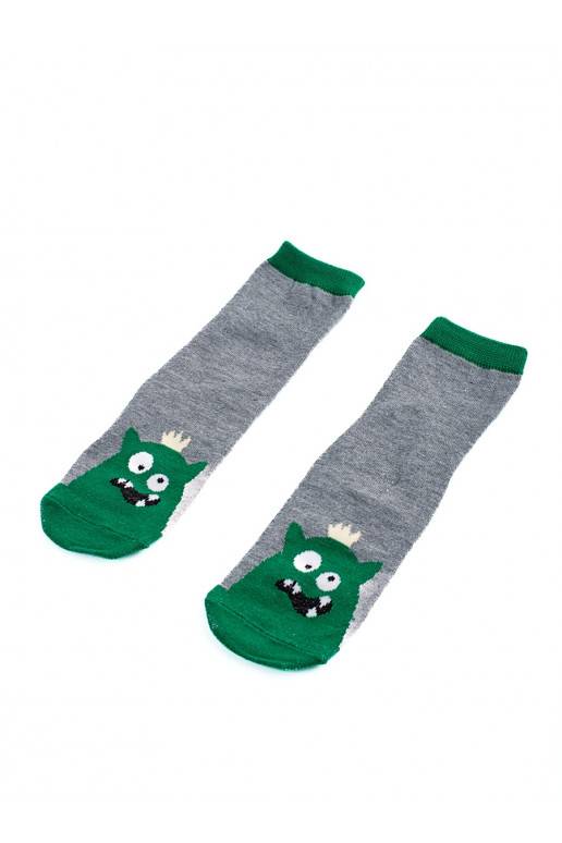 Dětské protiskluzové ponožky Shelovet, šedé příšerky
