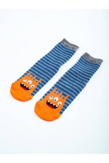Dětské protiskluzové ponožky Shelovet pruhované příšerky