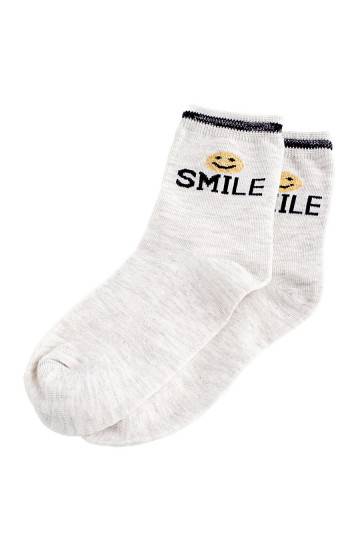 Dětské ponožky Shelovet světle šedé Smile 2