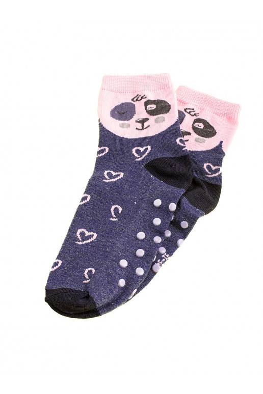 Dívčí protiskluzové ponožky Shelovet modré pandy