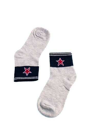 Dětské ponožky Shelovet šedé s hvězdou