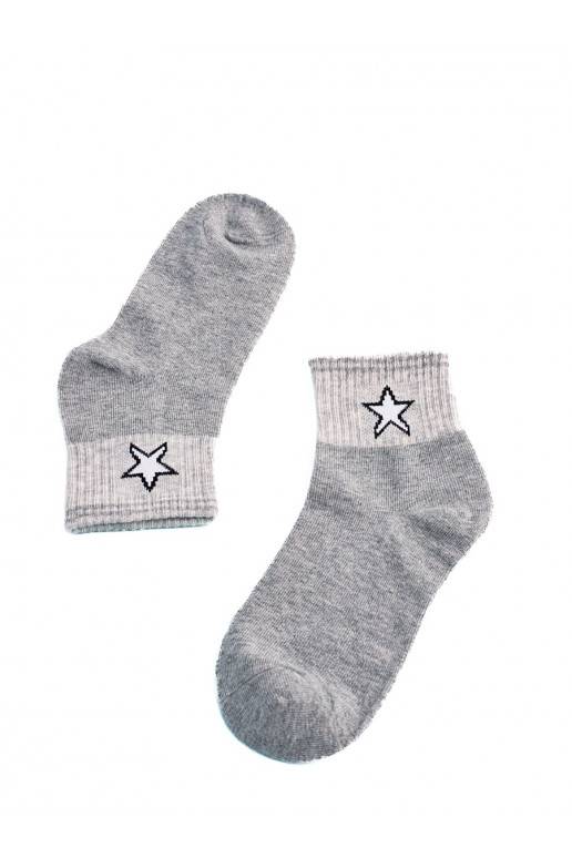 Dětské ponožky Shelovet šedé s hvězdou Dětské ponožky Shelovet šedé s hvězdou