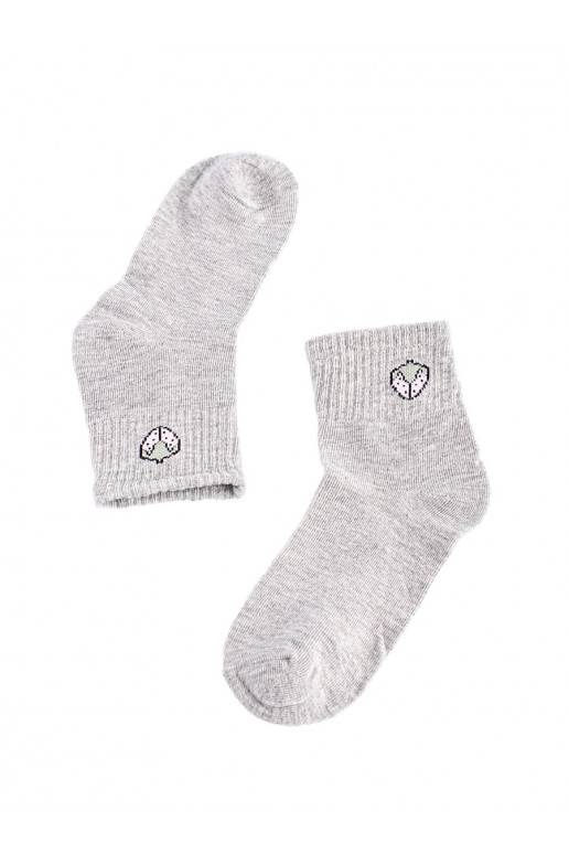 Dětské ponožky Shelovet šedé jahůdky Dětské ponožky Shelovet šedé jahůdky