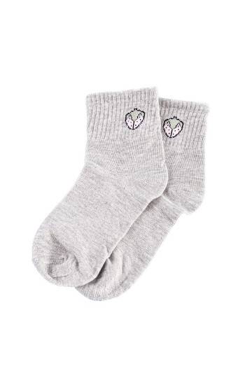 Dětské ponožky Shelovet šedé jahůdky 2