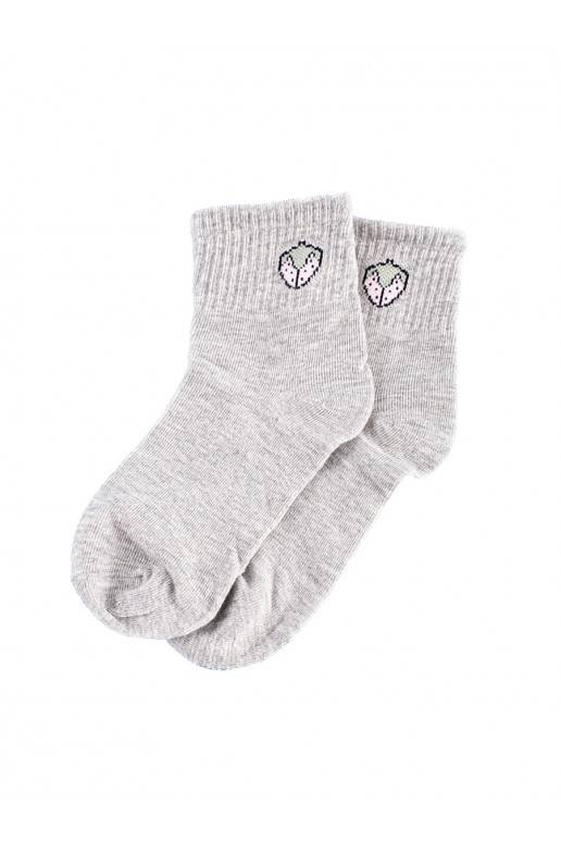 Dětské ponožky Shelovet šedé jahůdky Dětské ponožky Shelovet šedé jahůdky