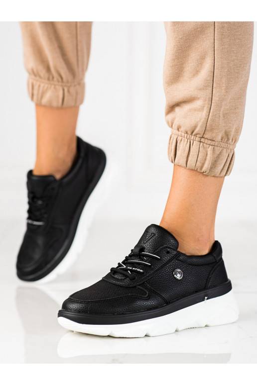 Černé sportovní boty Vinceza se silnou podrážkou