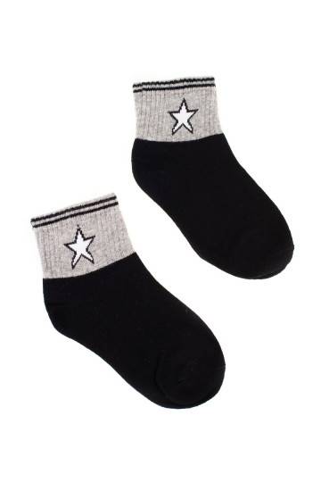 Dětské ponožky Shelovet černé s hvězdou