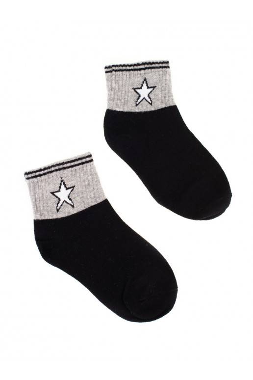 Dětské ponožky Shelovet černé s hvězdou Dětské ponožky Shelovet černé s hvězdou
